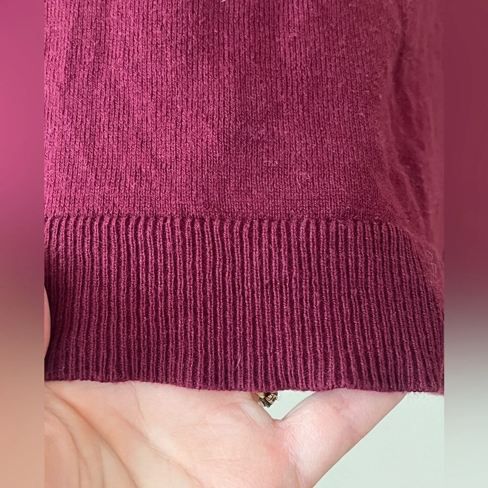 J. Crew Women's Plum Long Sleeve Sweater with Button Detail Size Small